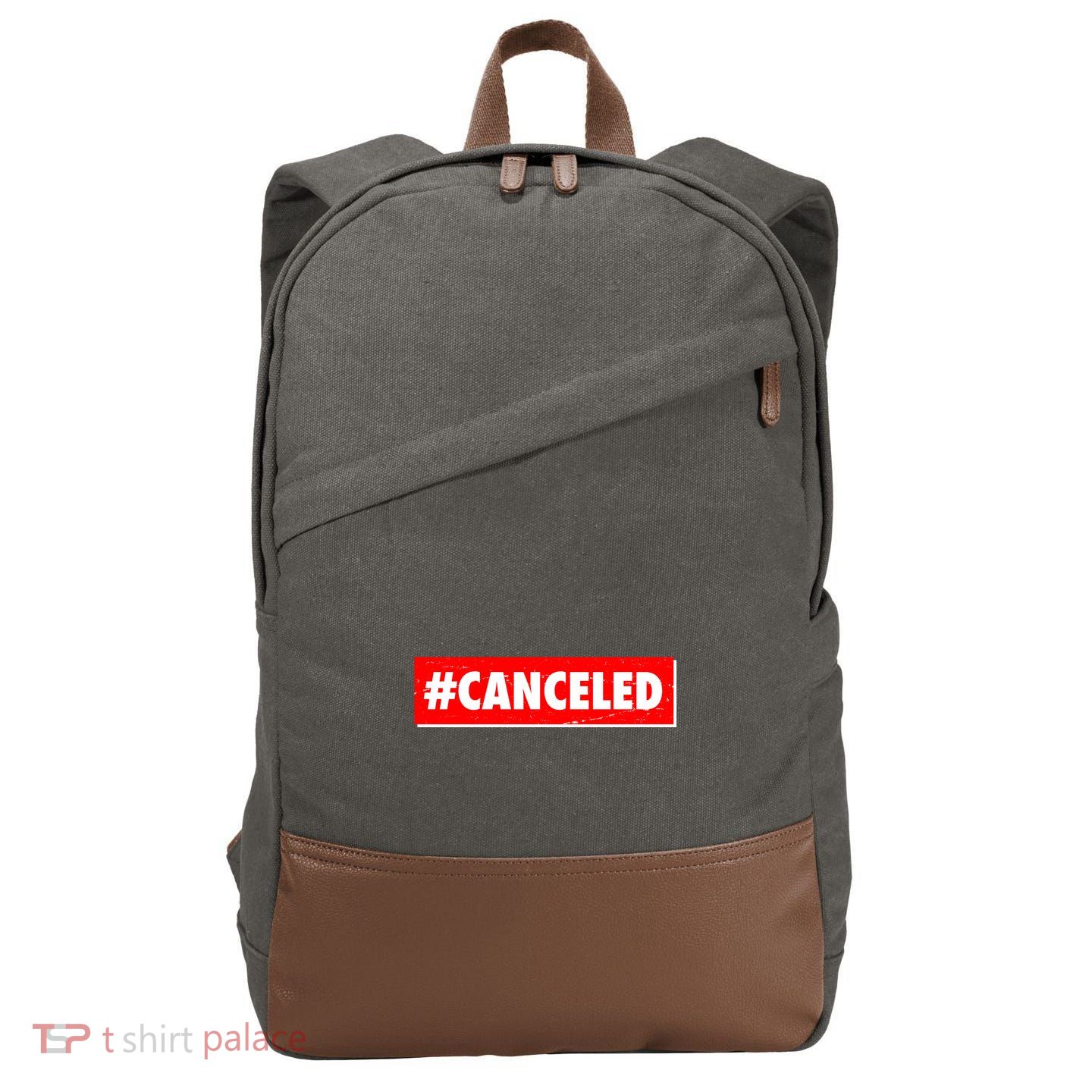 #Canceled Banner Cotton Canvas Backpack
