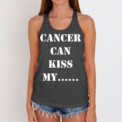 Cancer can Kiss My Women's Knotted Racerback Tank