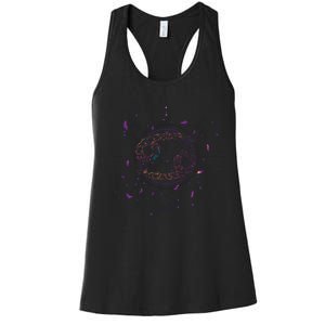 Cancer Floral Zodiac Women's Racerback Tank