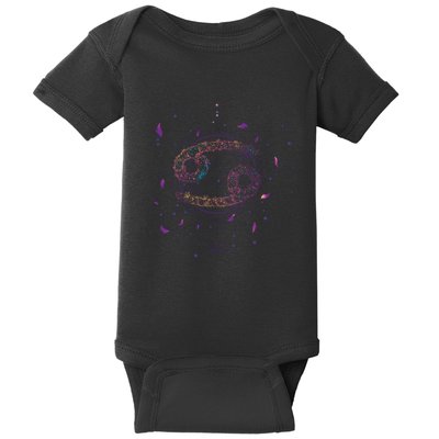 Cancer Floral Zodiac Baby Bodysuit