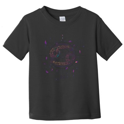 Cancer Floral Zodiac Toddler T-Shirt