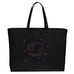 Cancer Floral Zodiac Cotton Canvas Jumbo Tote