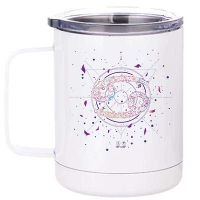 Cancer Floral Zodiac 12 oz Stainless Steel Tumbler Cup