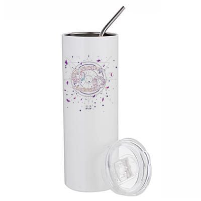 Cancer Floral Zodiac Stainless Steel Tumbler