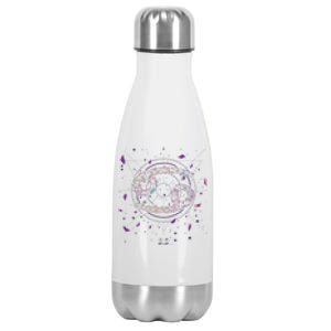 Cancer Floral Zodiac Stainless Steel Insulated Water Bottle