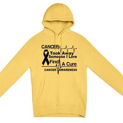 Cancer Took Away Someone I Love Premium Pullover Hoodie