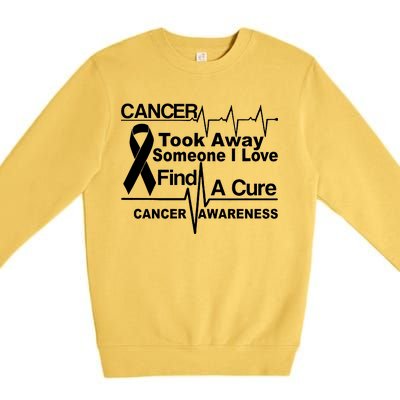 Cancer Took Away Someone I Love Premium Crewneck Sweatshirt