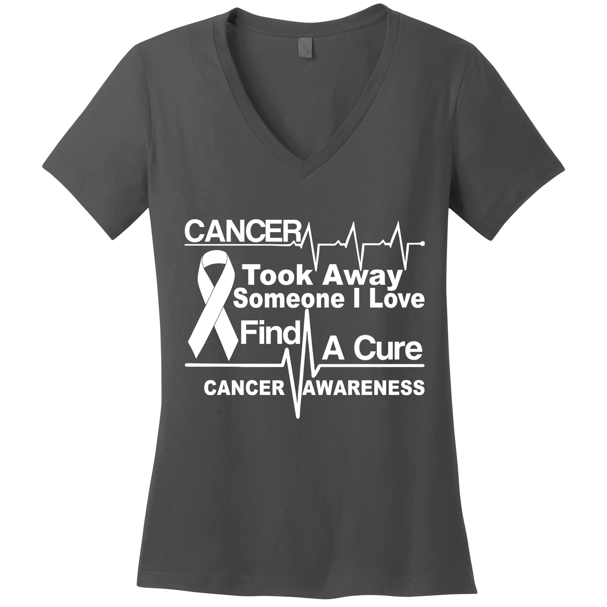 Cancer Took Away Someone I Love Women's V-Neck T-Shirt