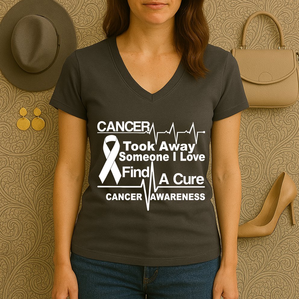 Cancer Took Away Someone I Love Women's V-Neck T-Shirt