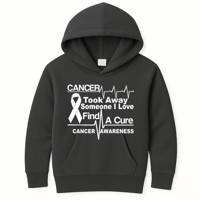 Cancer Took Away Someone I Love Kids Hoodie