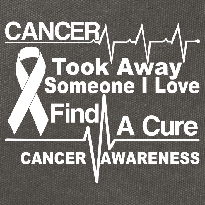 Cancer Took Away Someone I Love Cotton Canvas Backpack