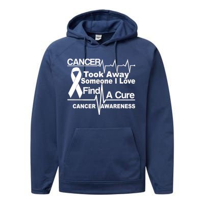 Cancer Took Away Someone I Love Performance Fleece Hoodie