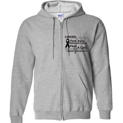 Cancer Took Away Someone I Love Full Zip Hoodie