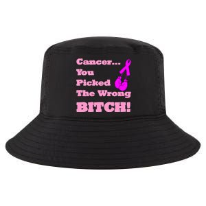 Cancer You Picked The Wrong Bitch Breast Cancer Cool Comfort Performance Bucket Hat