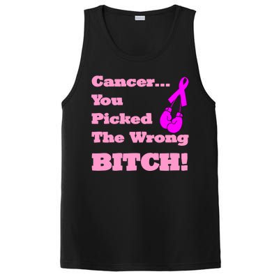 Cancer You Picked The Wrong Bitch Breast Cancer PosiCharge Competitor Tank