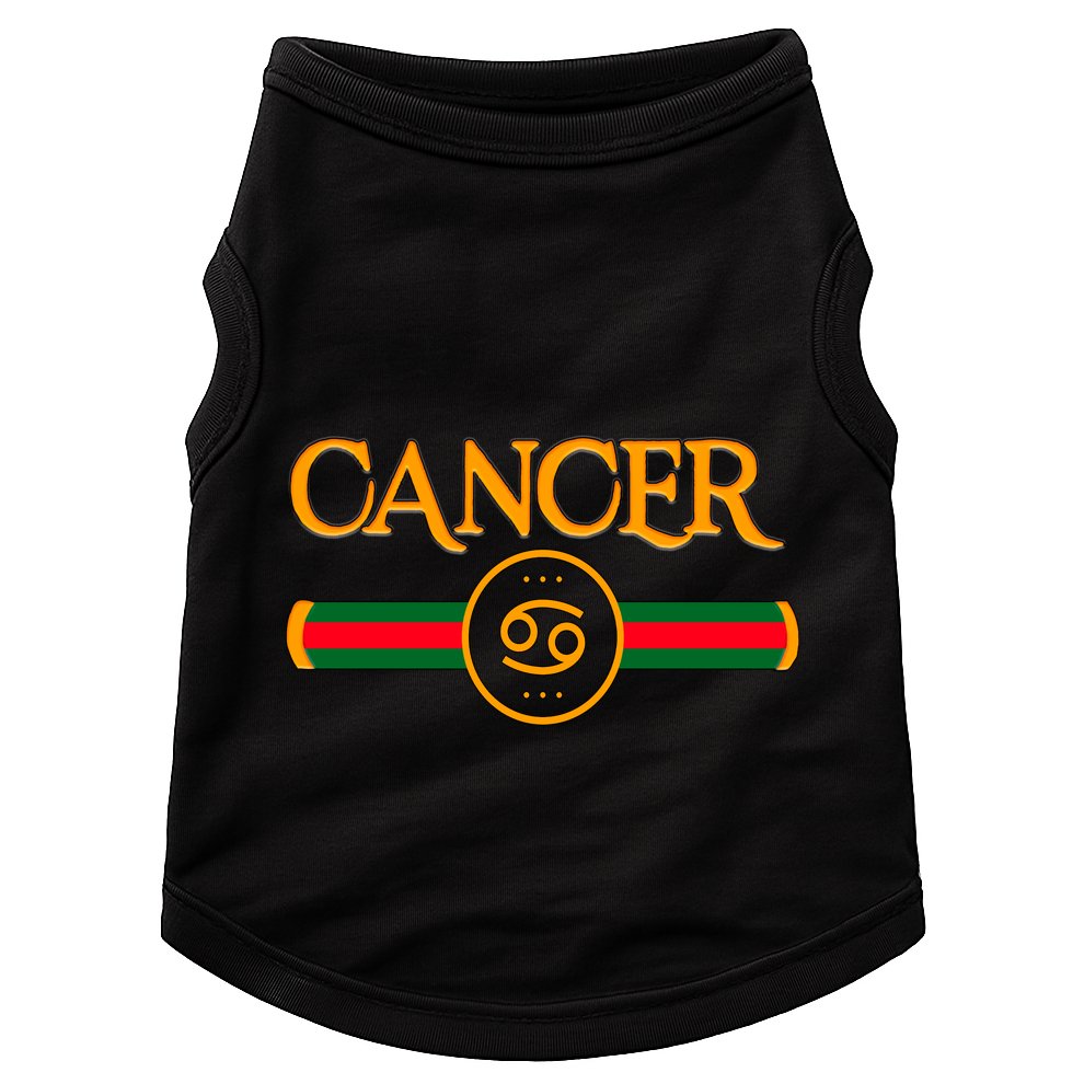 Cancer Zodiac Birthday Golden Icon Doggie Tank