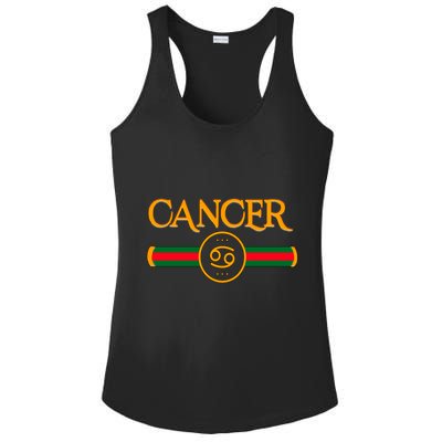 Cancer Zodiac Birthday Golden Icon Ladies PosiCharge Competitor Racerback Tank