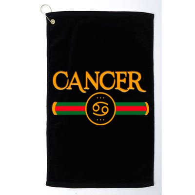 Cancer Zodiac Birthday Golden Icon Platinum Collection Golf Towel