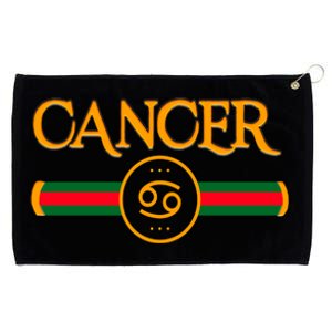 Cancer Zodiac Birthday Golden Icon Grommeted Golf Towel