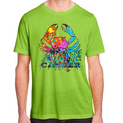 Cancer Zodiac Sign Crab Colorful Adult ChromaSoft Performance T-Shirt