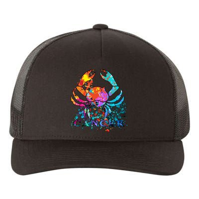 Cancer Zodiac Sign Crab Colorful Yupoong Adult 5-Panel Trucker Hat