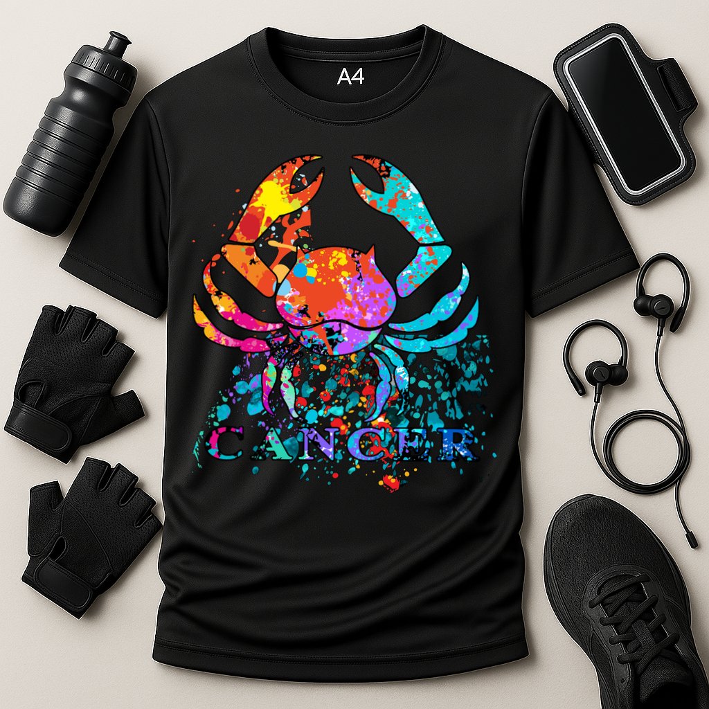 Cancer Zodiac Sign Crab Colorful Performance Shirt