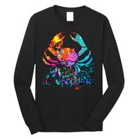 Cancer Zodiac Sign Crab Colorful Long Sleeve Shirt