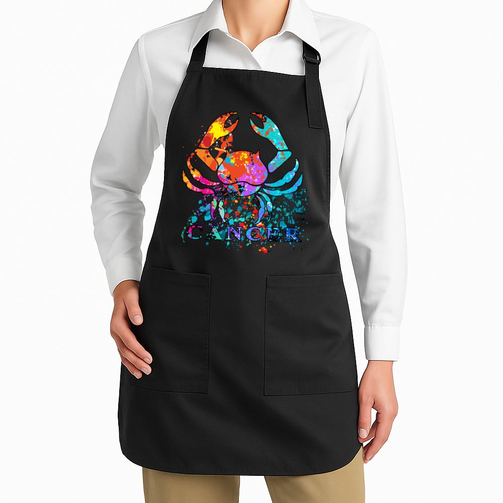Cancer Zodiac Sign Crab Colorful Apron