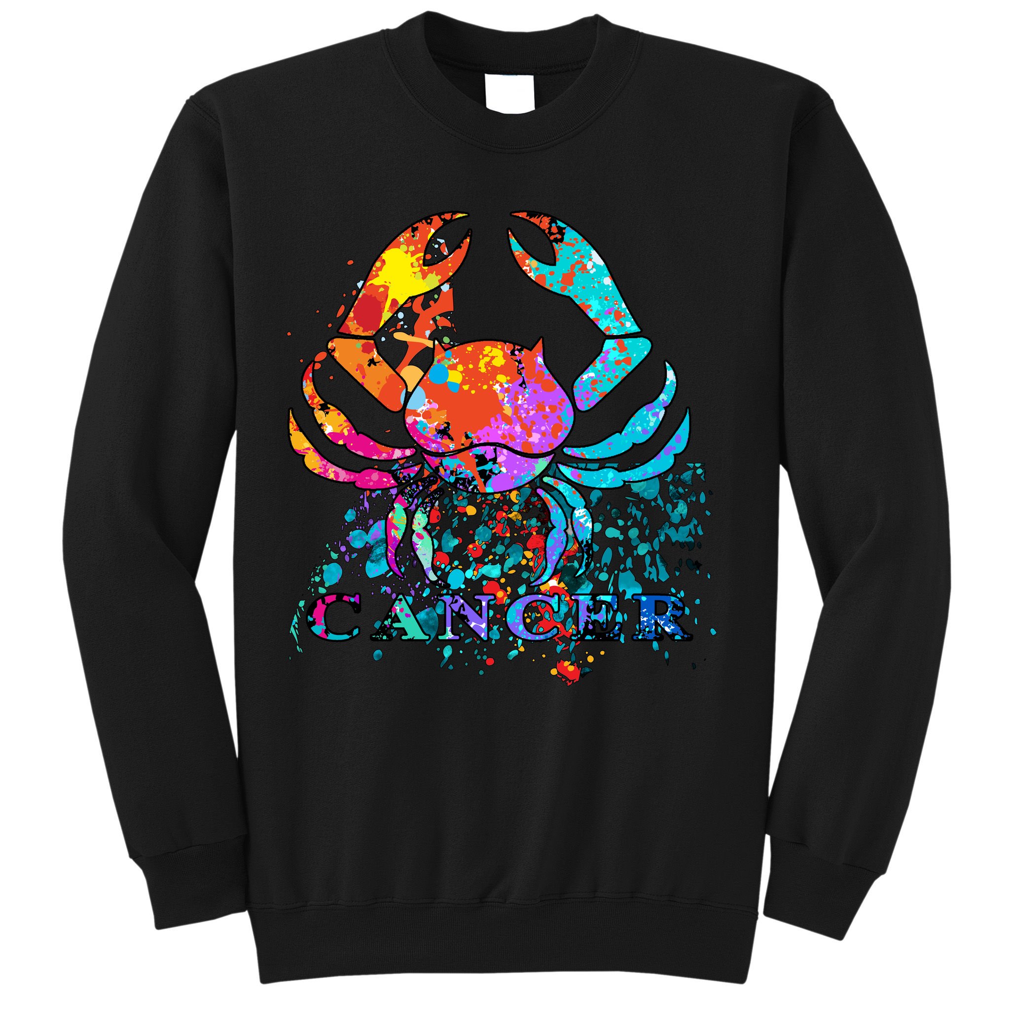 Cancer Zodiac Sign Crab Colorful Sweatshirt