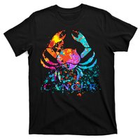 Cancer Zodiac Sign Crab Colorful T-Shirt