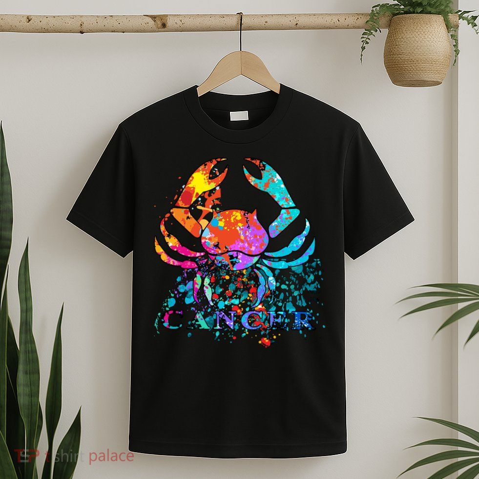 Cancer Zodiac Sign Crab Colorful T-Shirt
