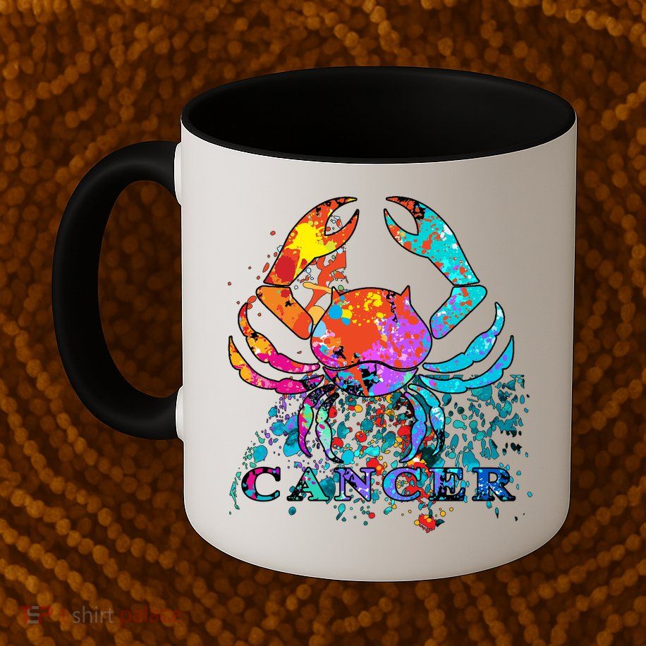 Cancer Zodiac Sign Crab Colorful Mug
