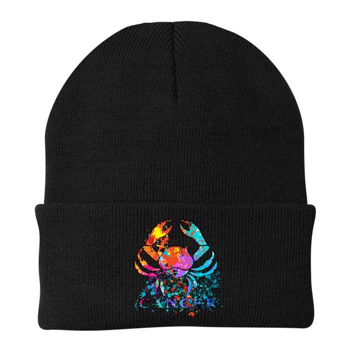 Cancer Zodiac Sign Crab Colorful Beanie