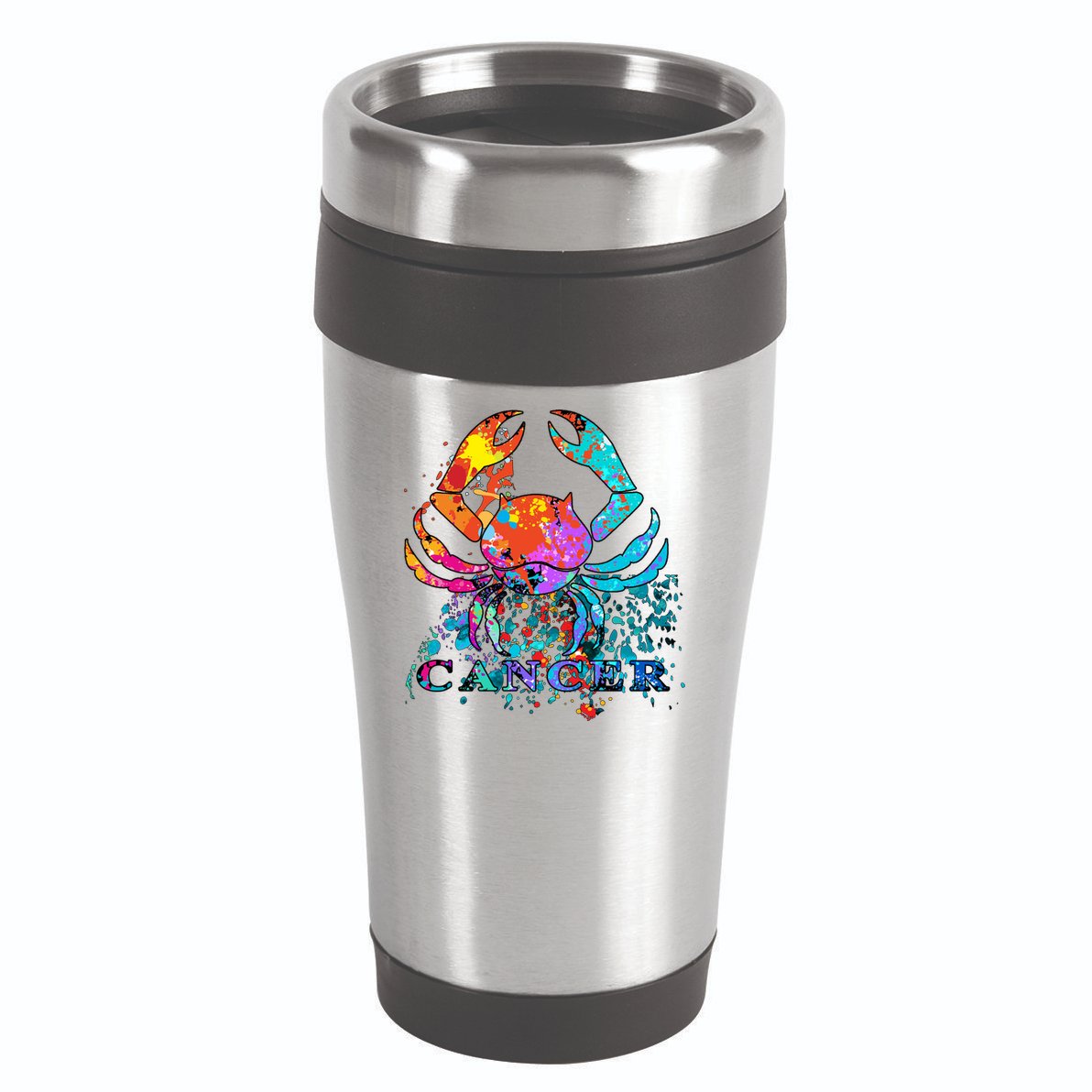 Cancer Zodiac Sign Crab Colorful 16oz Travel Tumbler