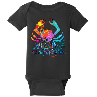 Cancer Zodiac Sign Crab Colorful Baby Bodysuit