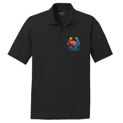 Cancer Zodiac Sign Crab Colorful PosiCharge RacerMesh Polo