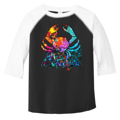 Cancer Zodiac Sign Crab Colorful Toddler Fine Jersey T-Shirt