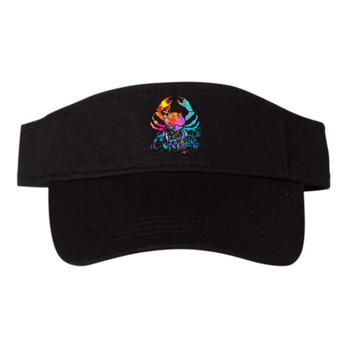 Cancer Zodiac Sign Crab Colorful Valucap Bio-Washed Visor