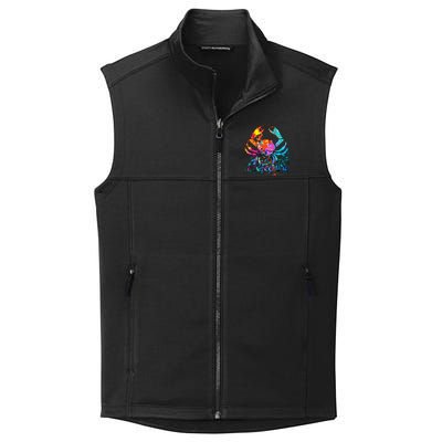 Cancer Zodiac Sign Crab Colorful Collective Smooth Fleece Vest