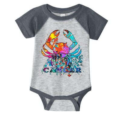 Cancer Zodiac Sign Crab Colorful Infant Baby Jersey Bodysuit