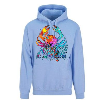 Cancer Zodiac Sign Crab Colorful Unisex Surf Hoodie