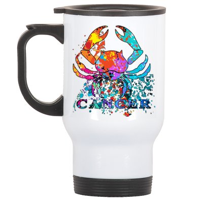 Cancer Zodiac Sign Crab Colorful Stainless Steel Travel Mug