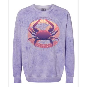 Cancer Zodiac Symbol Colorblast Crewneck Sweatshirt