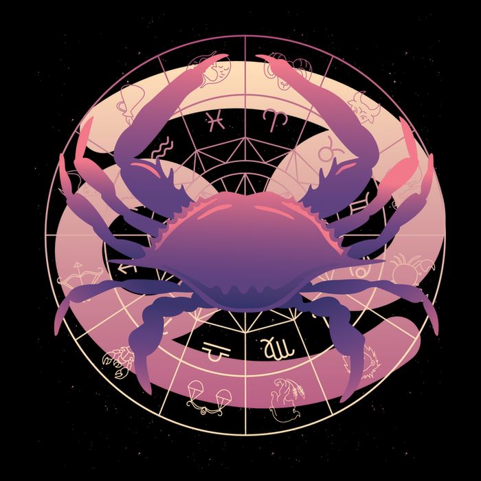 Cancer Zodiac Symbol Drawstring Bag