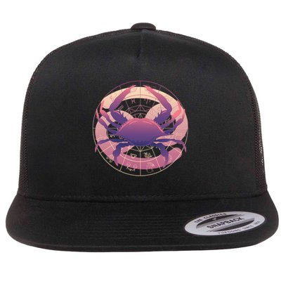 Cancer Zodiac Symbol Flatbill Hat