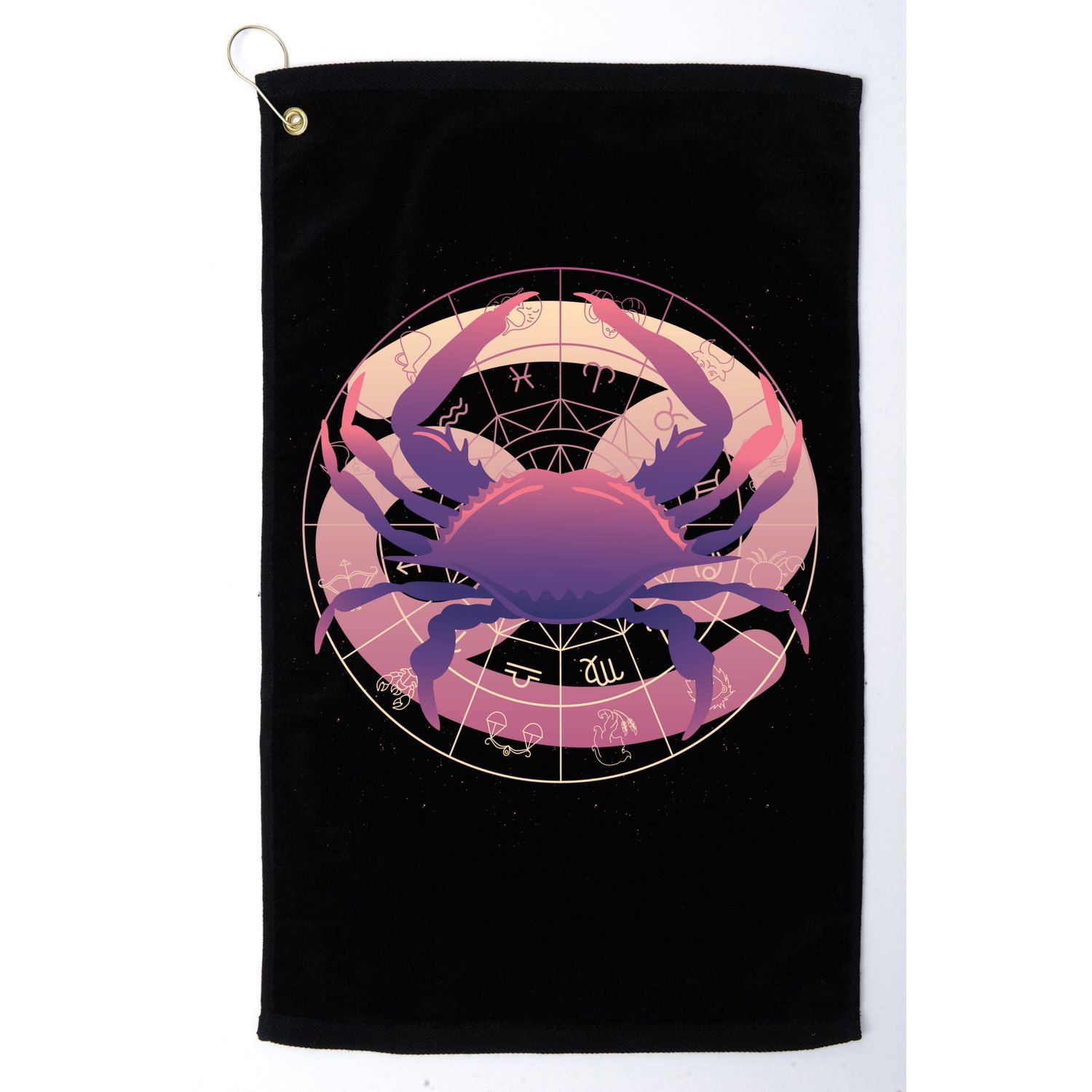 Cancer Zodiac Symbol Golf Towel