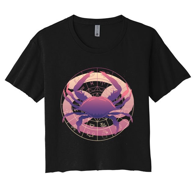 Cancer Zodiac Symbol Crop Top