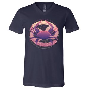 Cancer Zodiac Symbol V-Neck T-Shirt