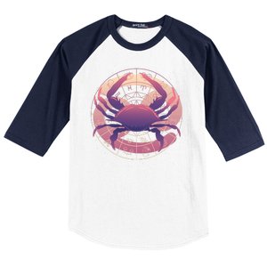 Cancer Zodiac Symbol Baseball Sleeve Shirt