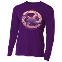 Cancer Zodiac Symbol Cooling Performance Long Sleeve Crew